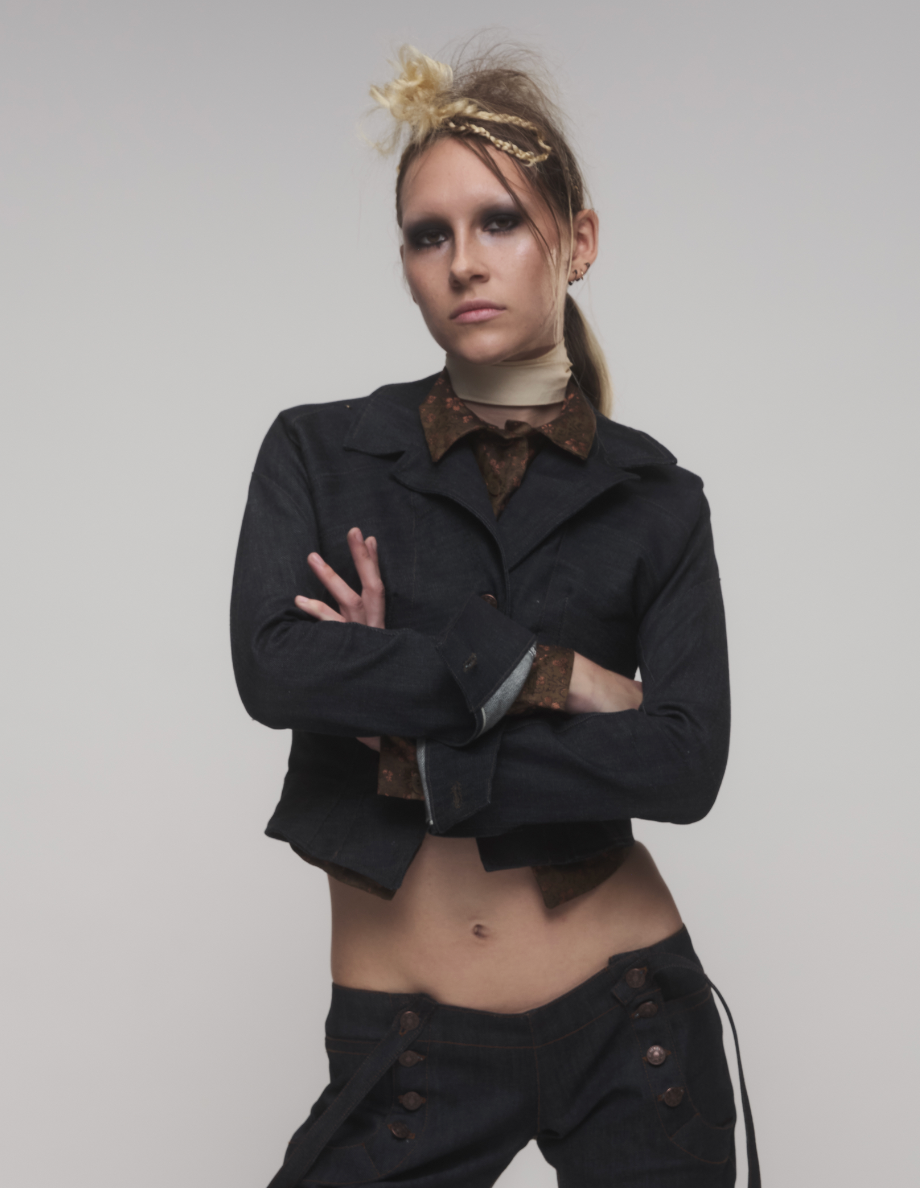 DARTED DENIM JACKET