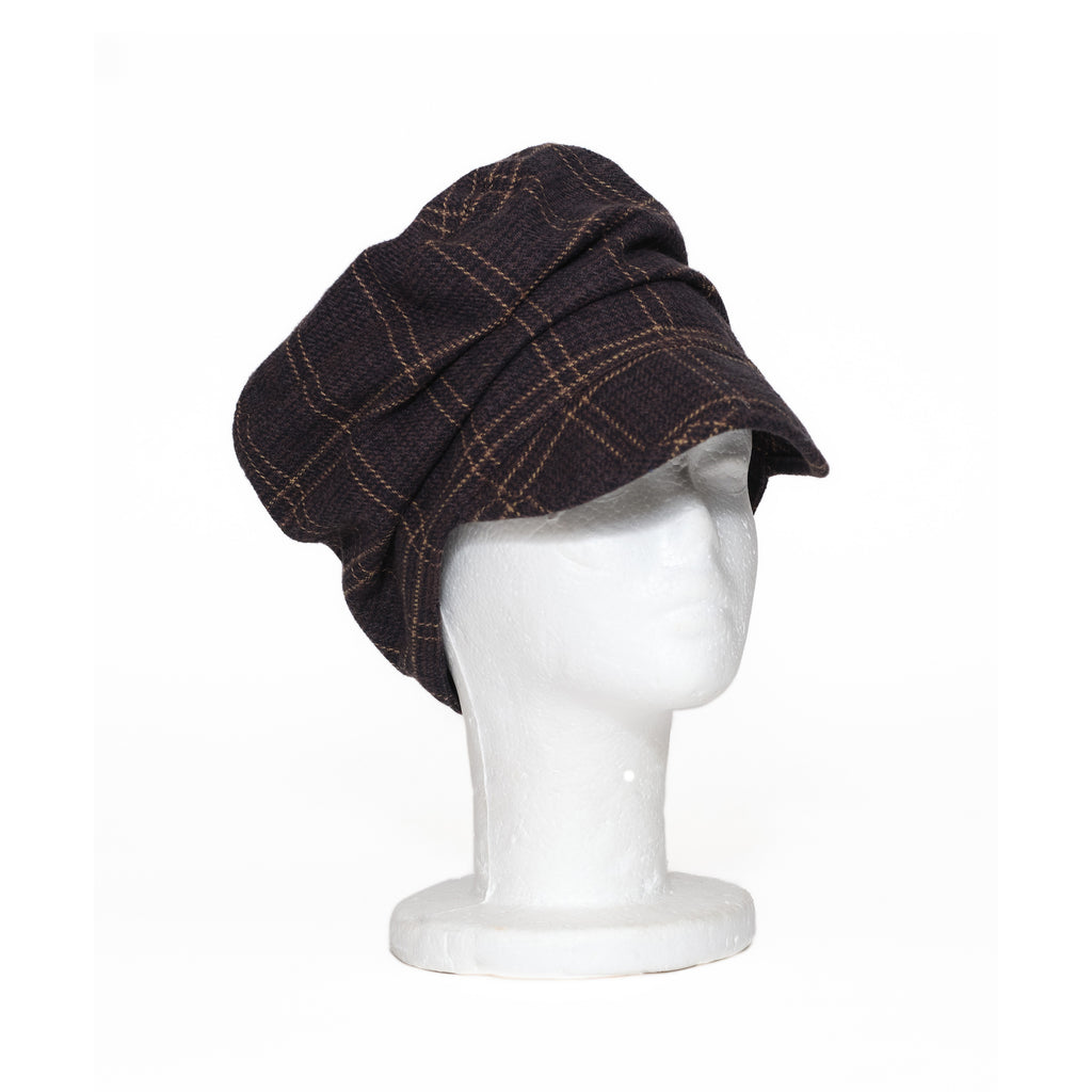 CRUSHED CAP - PLAID WOOL