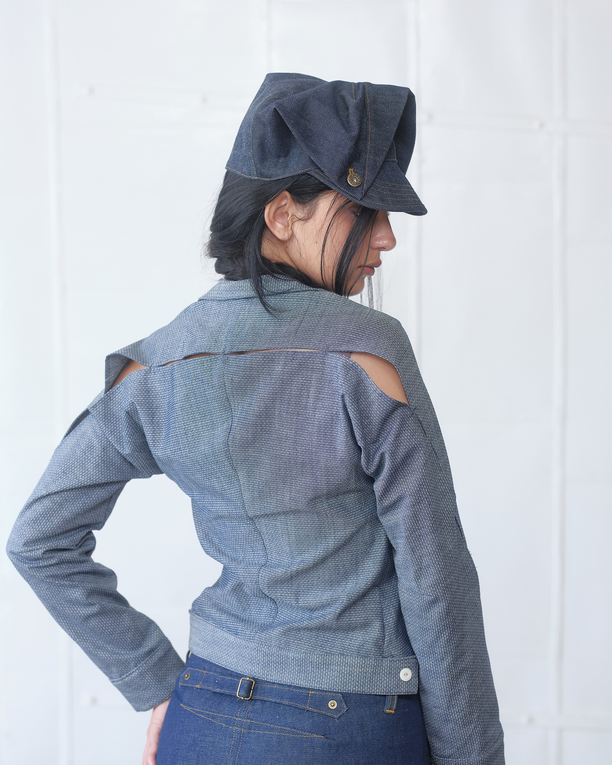 DARTED BUTTON DOWN SASHIKO