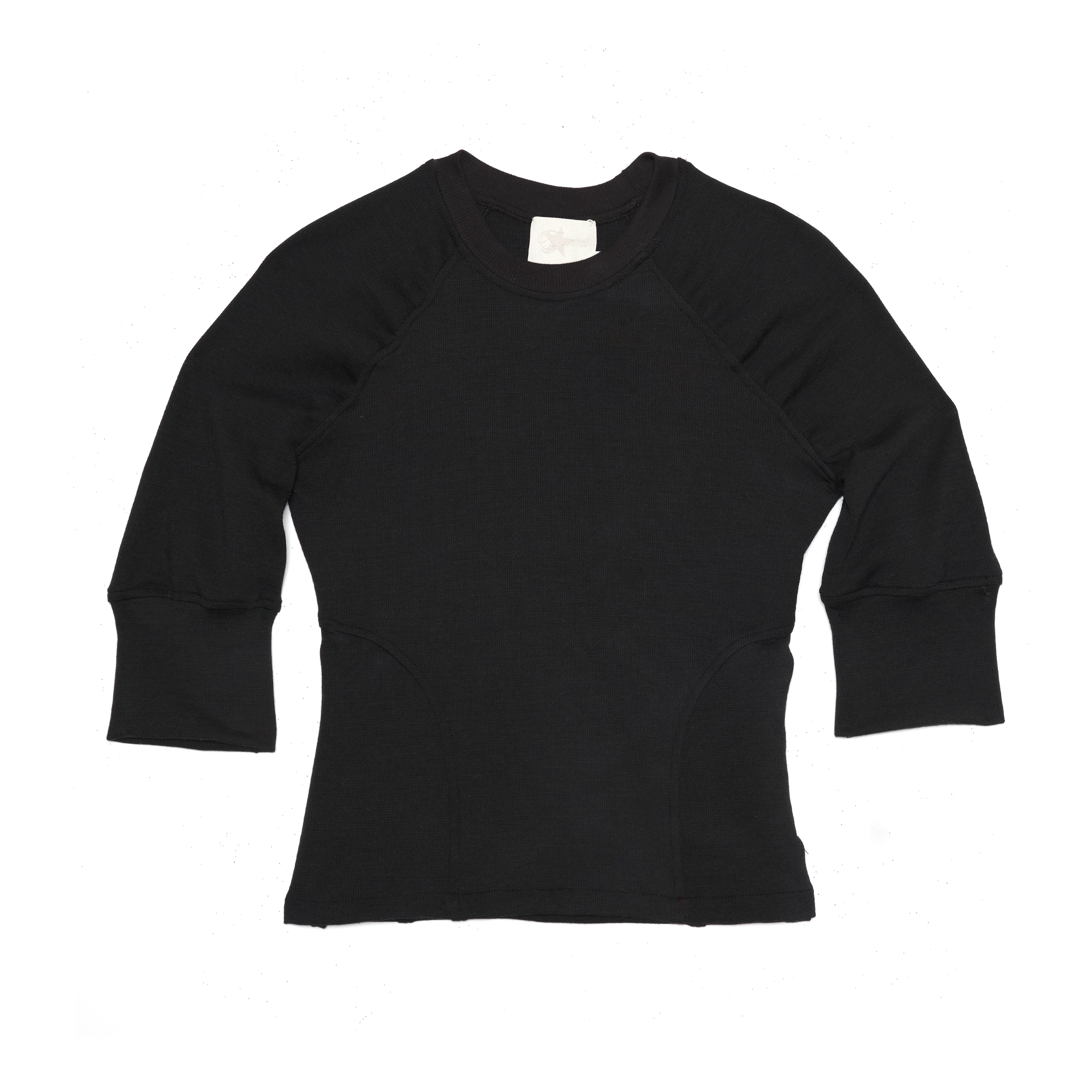 RAGLAN PUFF SLEEVE TOP BLK