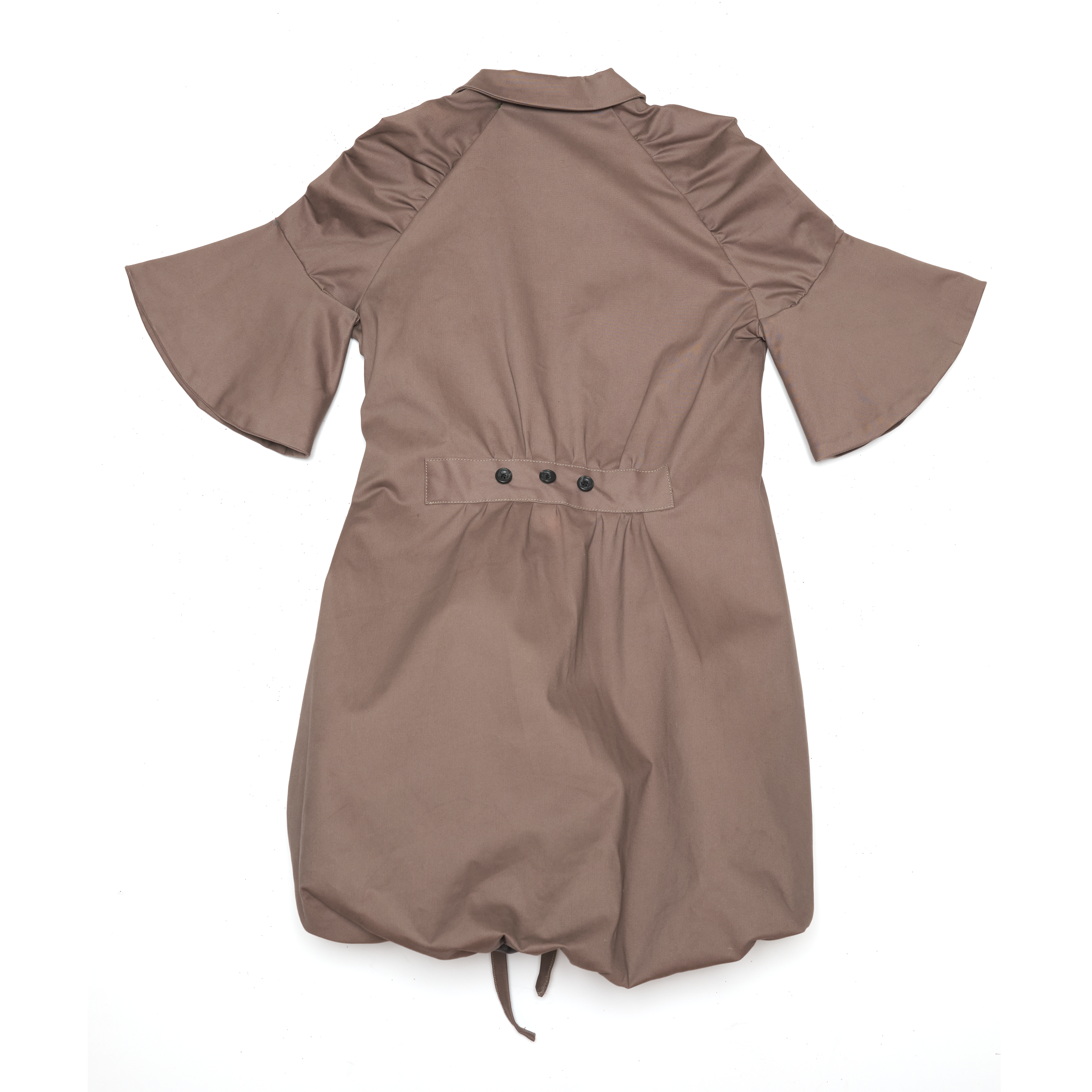 RAGLAN PUFF SLEEVE DOLL DRESS SAND
